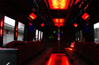 party bus brandon lounge with a dance pole