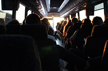 charter bus interior