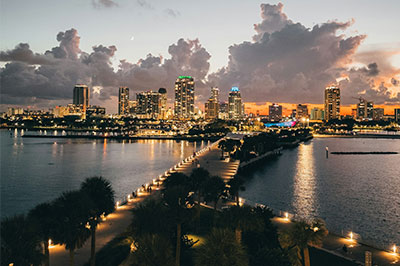 st pete pier night view