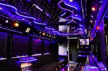 party bus rental miami interior